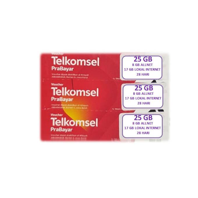 Voucher Telkomsel 25 GB 28 Hari