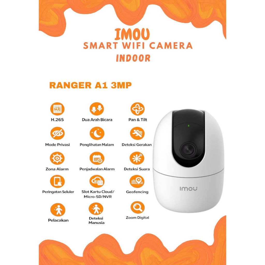 CCTV WIFI INDOOR  IMOU RANGER A1 3MP  RANGER A1 5 MP RANGER DUAL 6 (3+3) MP RANGER RC 5 MP RANGER A1