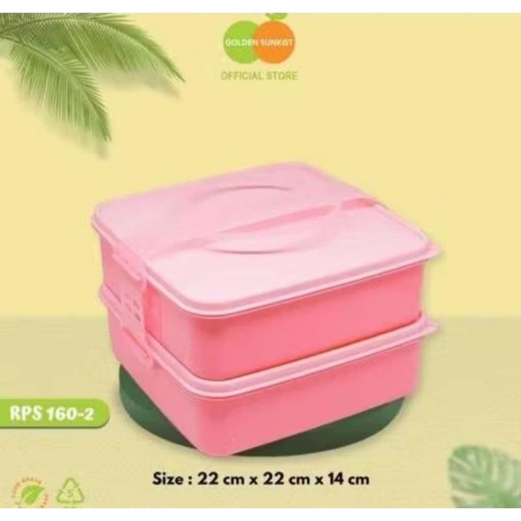 RANTANG PIKNIK SUSUN 2 GOLDEN LEMON (RPS 160-2) #GSO