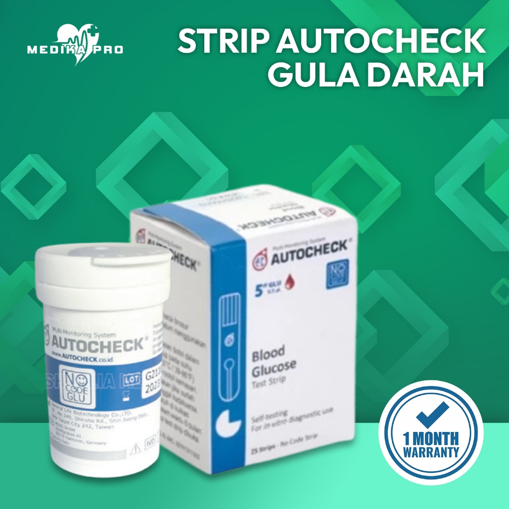 Refill Strip Gula Darah Autocheck / Alat Cek gula Darah / Autocheck Strip Gula Darah / Stik Gula Dar