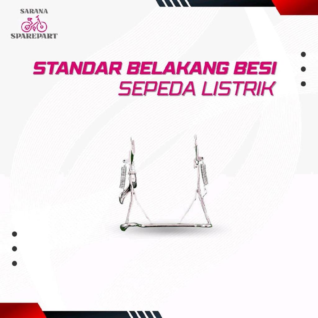 standar dua standar tengah sepeda listrik standar kunci