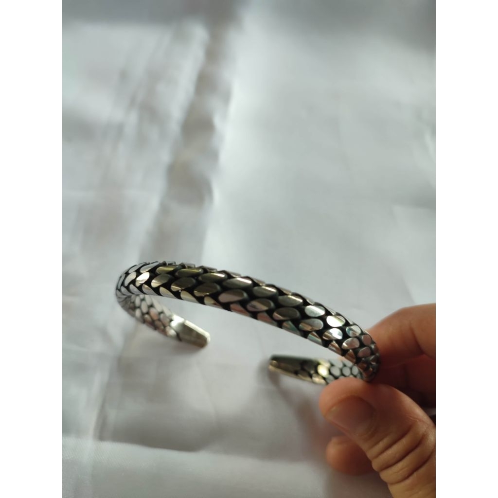 Gelang besi putih asli sorong Papua pria wanita