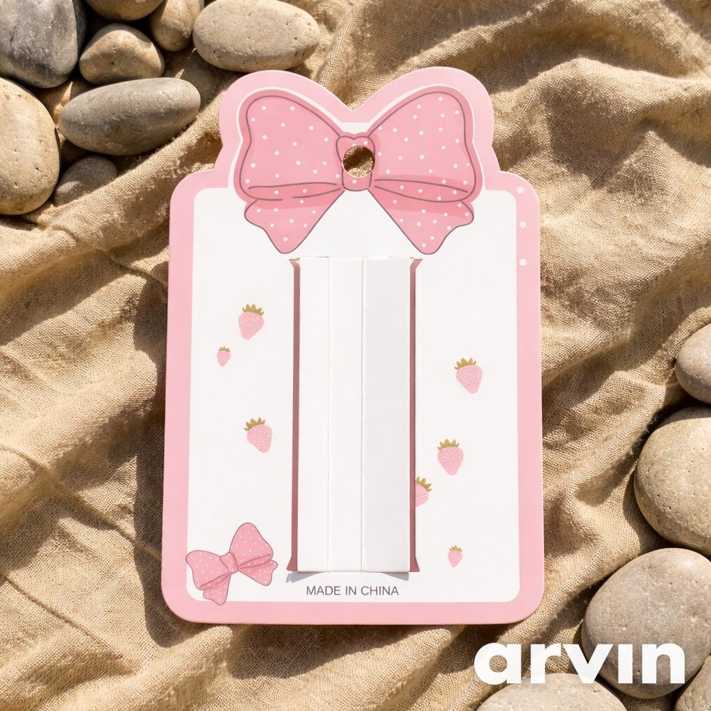 Label Aksesoris Rambut/ Alas Kertas Jepit Rambut/ Hairclip Card/ 25 lembar/ 7,5X12