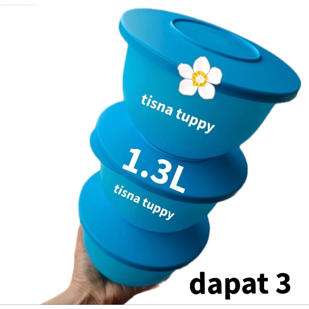 expression bowl isi 3 ukuran 1.3 liter expression bowl Tupperware