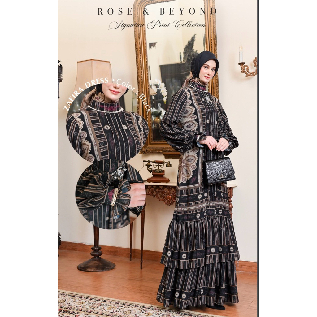 NEW Zafira Dress Black by Ayudyahandari size M LD 92cm (minor def)