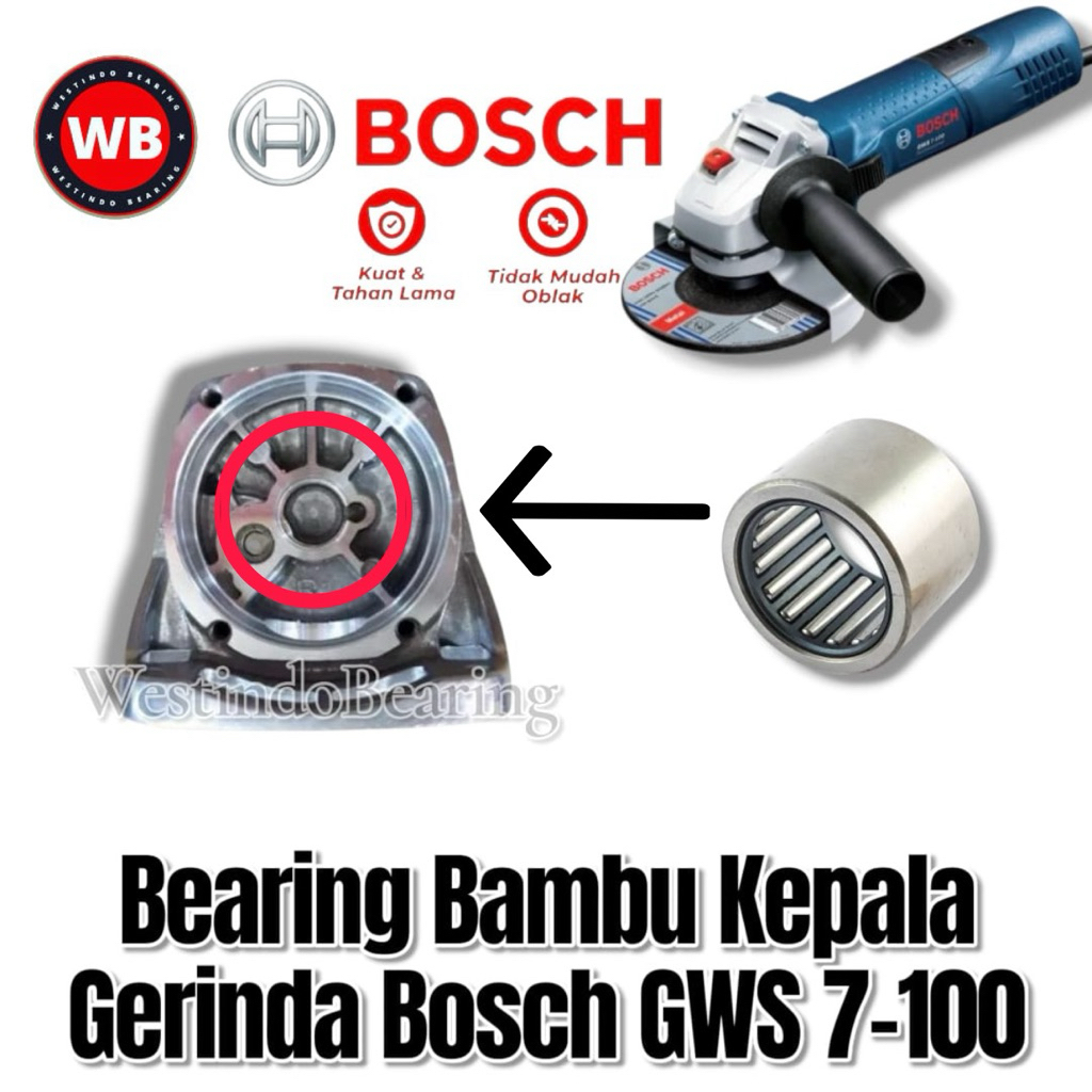 Bearing Bambu Kepala Gerinda Bosch GWS 7100 Laher Laker Lahar Klahar Gearbox Belakang Mesin Gerinda