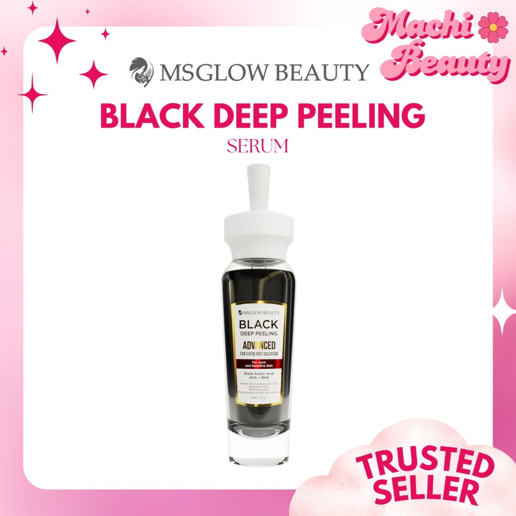 MS GLOW - BLACK DEEP PEELING - Eksfoliasi Wajah BPOM