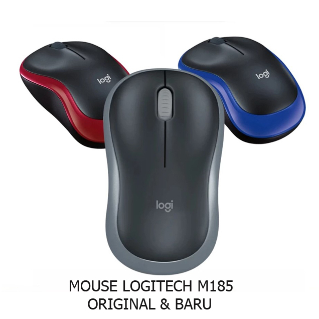 MOUSE WIRELESS LOGITECH M185 M-185 FREE BATERAI / LOGITECH WIRELESS MOUSE