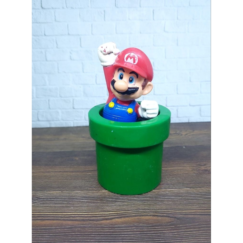 Mario tong, tong mario, mario pipa, mario jumping mario bros mainan happy meal figure mcd