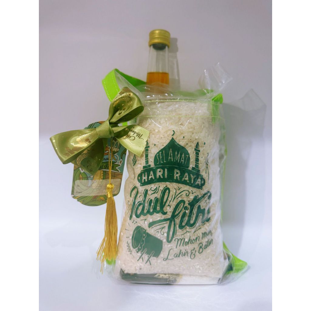 Hampers Idul Fitri Murah | Paket Sembako Lebaran Beras 1kg Minyak Goreng Gula Sirup Marjan | Parcel 