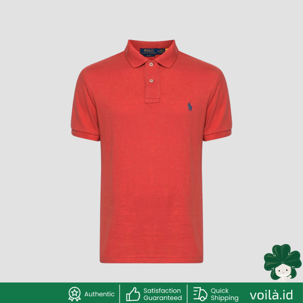 Pique Polo Shirt Slim Fit Light Red