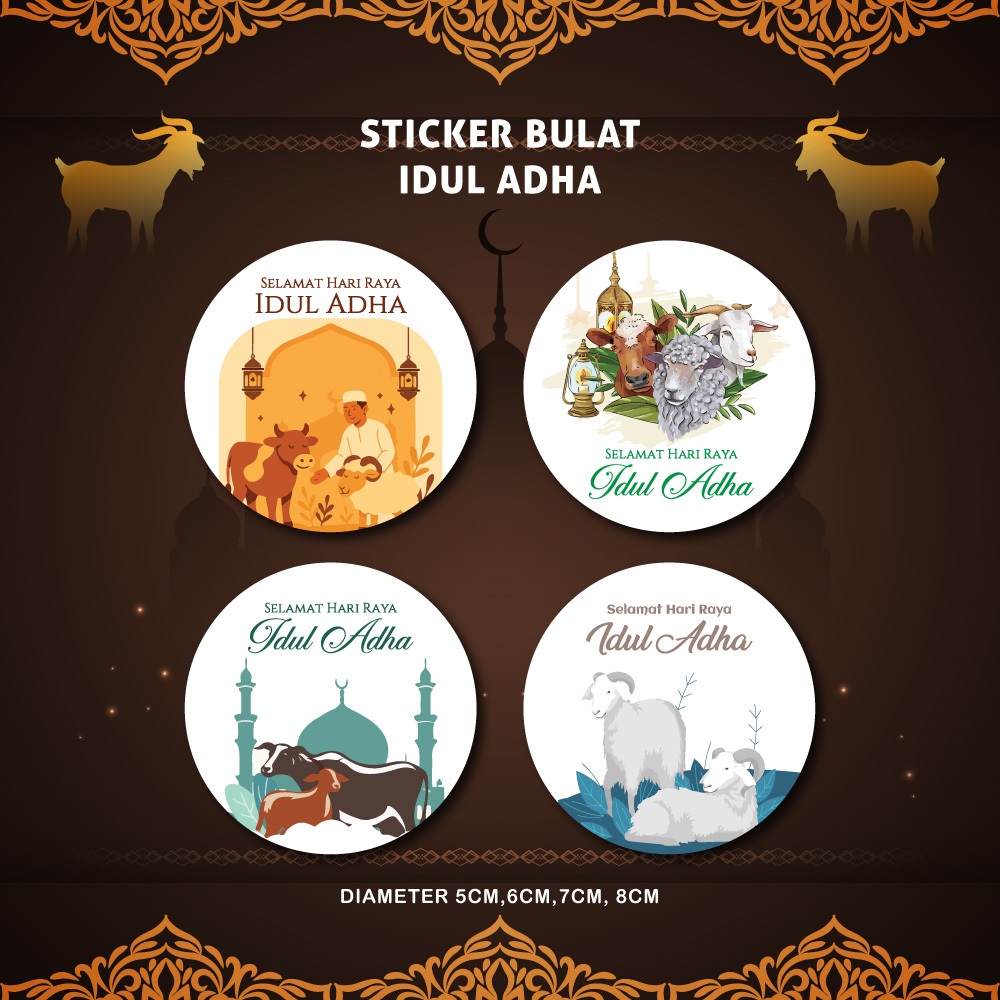 [isi 35pcs] Sticker Idul Adha / Sticker Bulat Idul Adha / Stiker Idul Adha Qurban