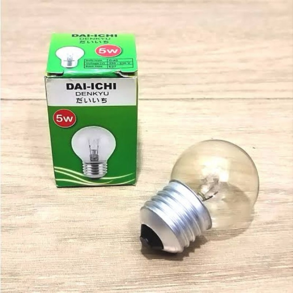 Lampu Pijar Kuning Dai Ichi / Lampu kuning Ternak Ayam 5 Watt