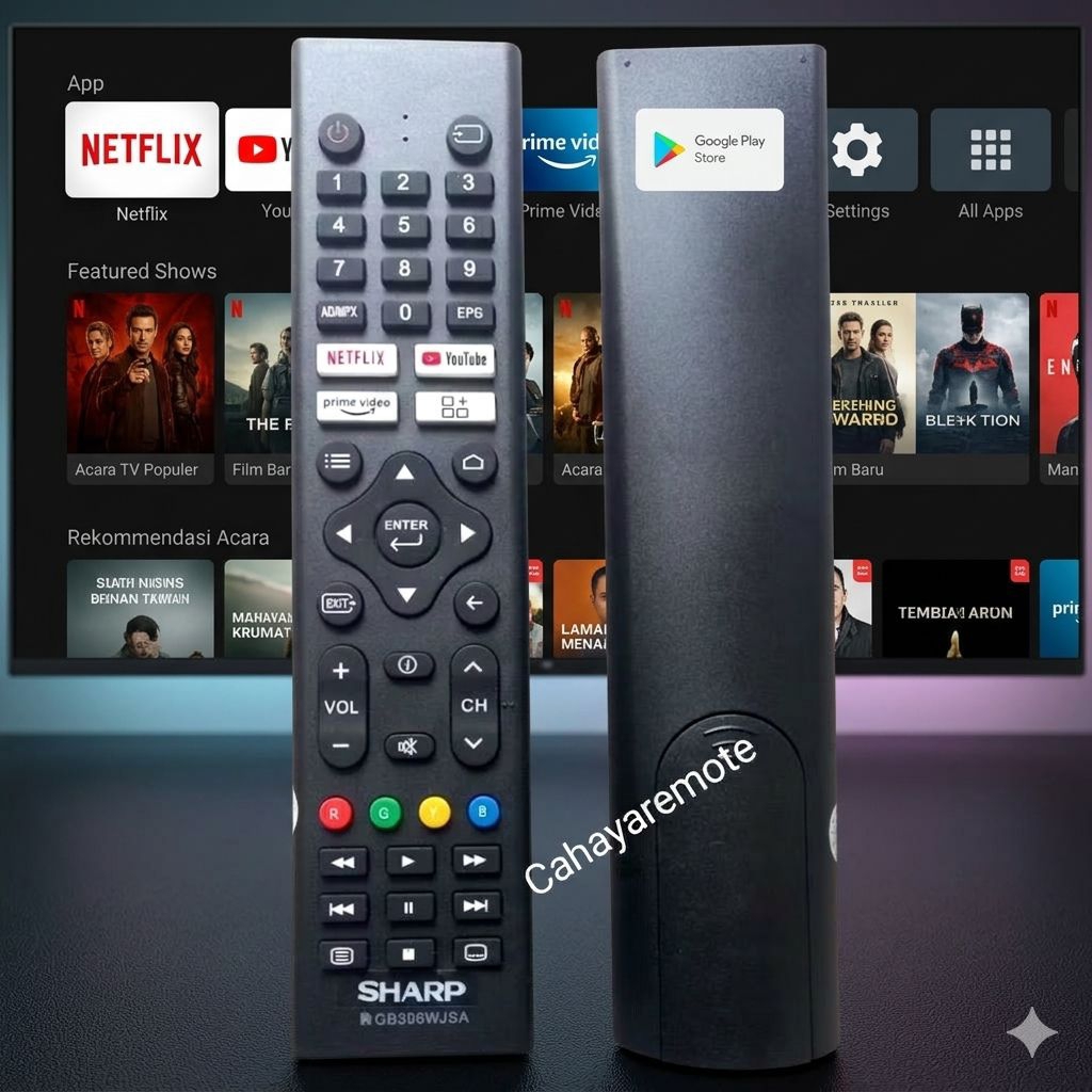 REMOTE REMOT TV SHARP ANDROID TV GB396WJSA