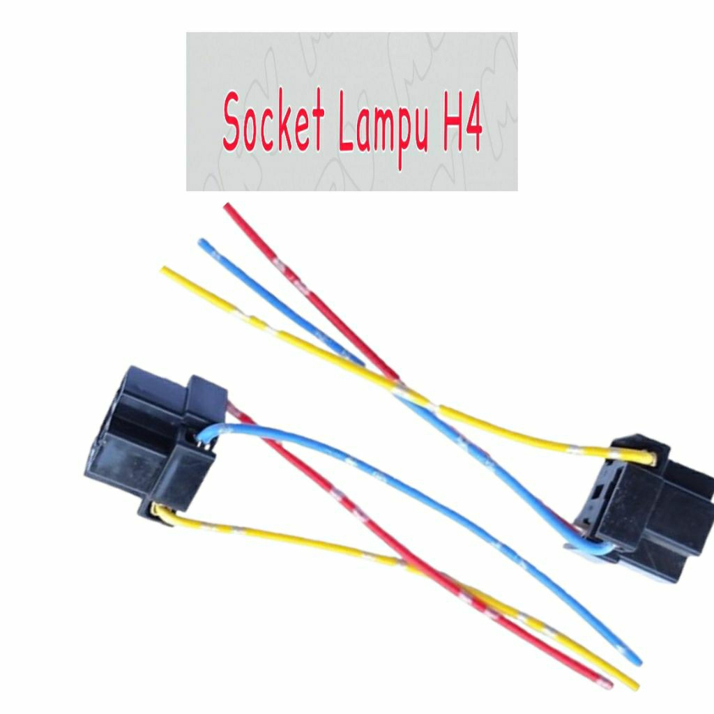 FITTING SOKET COP LAMPU H4 MOTOR MOBIL KWALITAS BAGUS