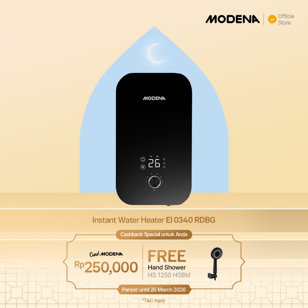 MODENA SMART ELECTRIC INSTANT WATER HEATER - EI 0341 ITLA