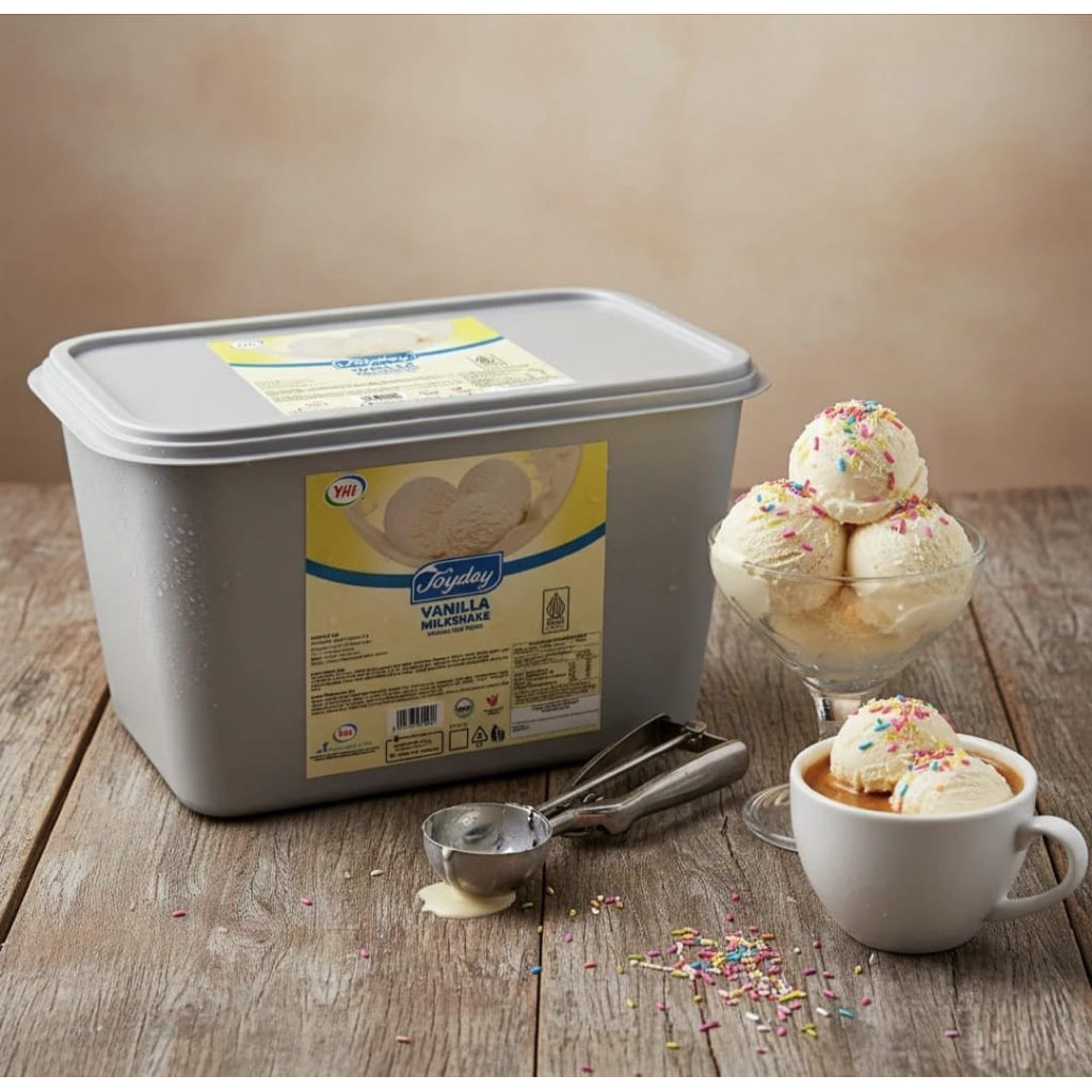 JOYDAY ICE CREAM Vanilla Milkshake 8L - Es Krim Ember