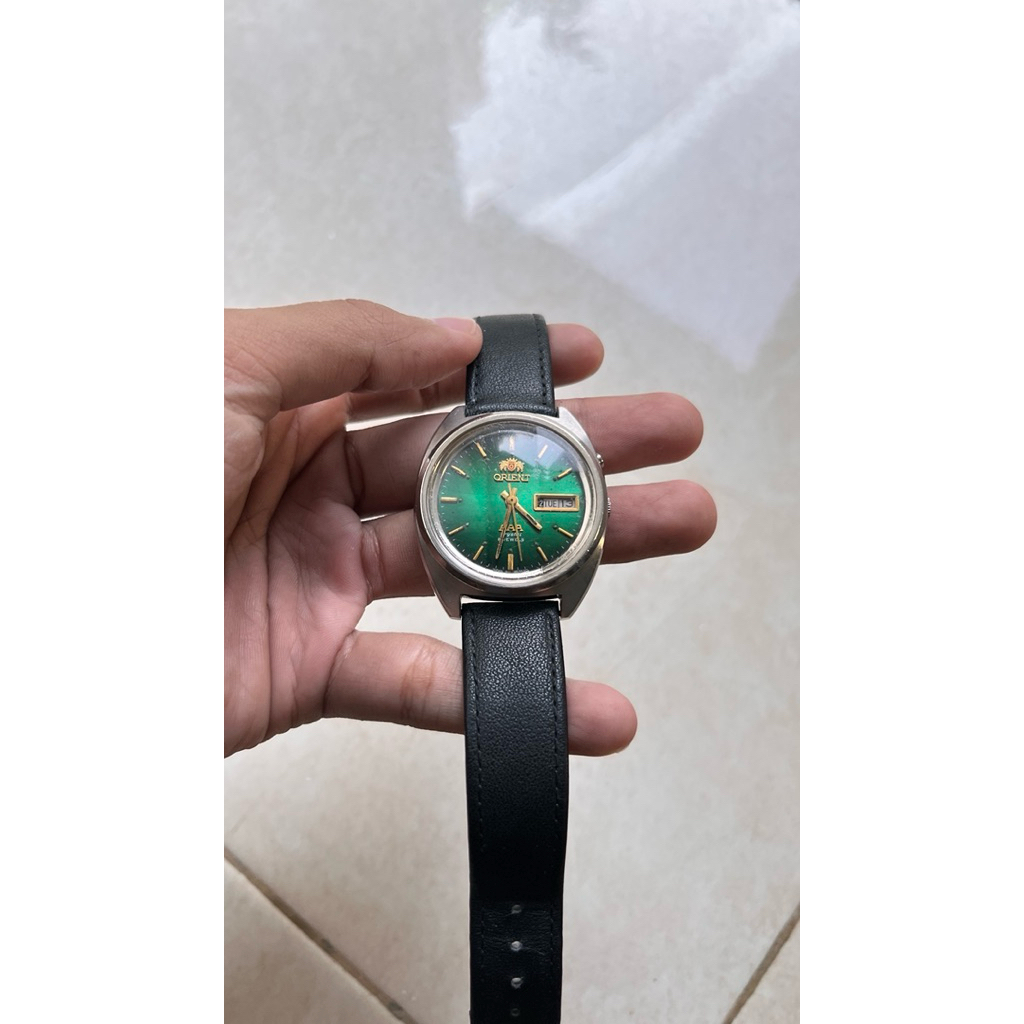 Orient watch green dial