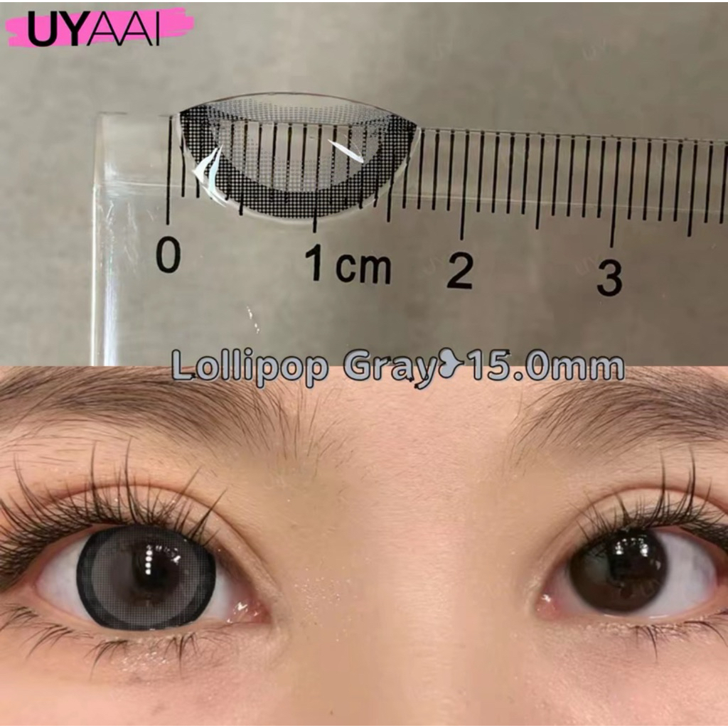 UYAAI SOFTLENS Lollipop Brown/Lollipop Gray/Mirage Gray/Lensa Kontak Normal 15mm 6MONTH/Contact Lens
