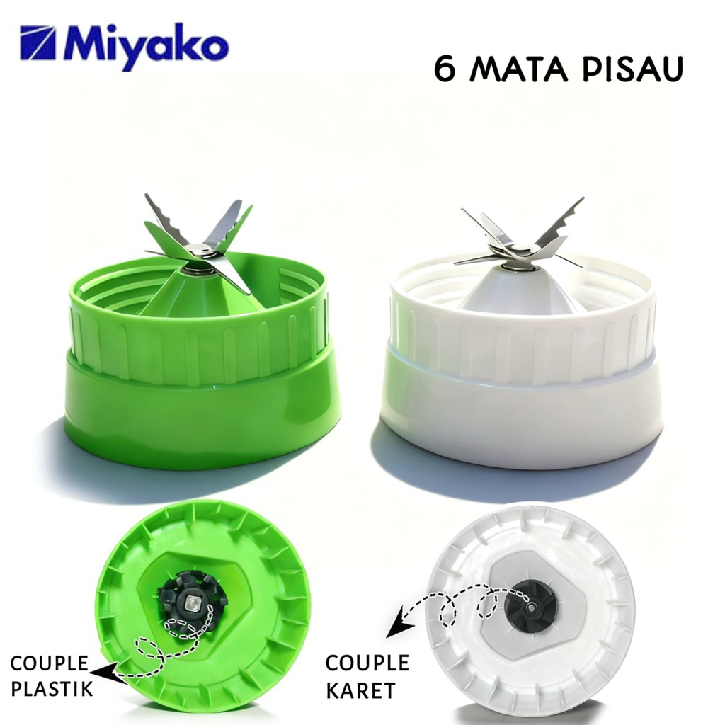 Mounting Blender Miyako Baru 6 Pisau BL 101PL 102 PL/ BL 152  Mangkok Blender Miyako Baru 6 Pisau BL