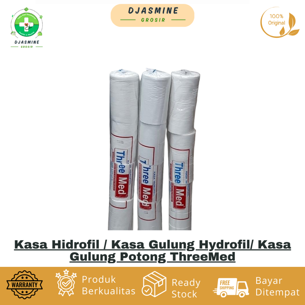 Kasa Hidrofil / Kasa Gulung Hydrofil/ Kasa Gulung Potong ThreeMed