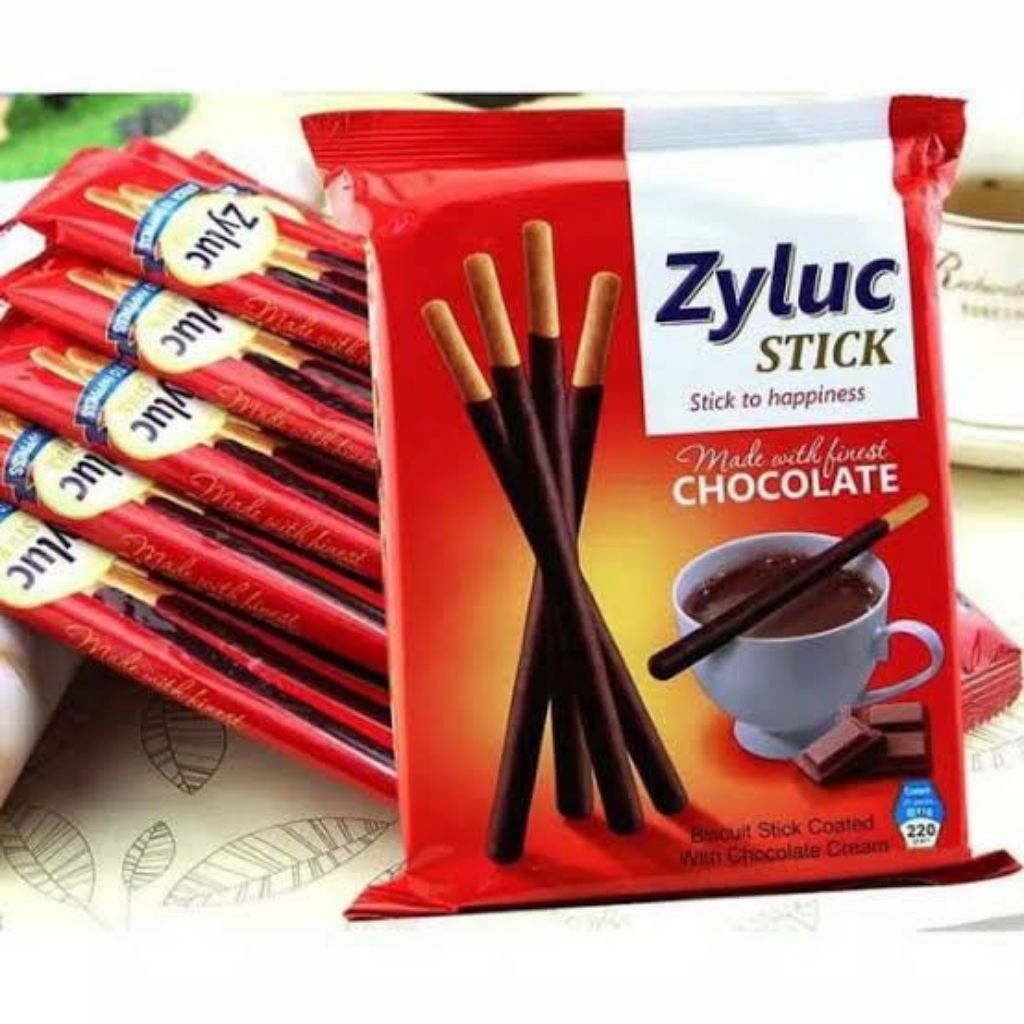 Isi 20 Zyluc Pack Biskuit STICK BALUTAN COKLAT Lembut dan Enak