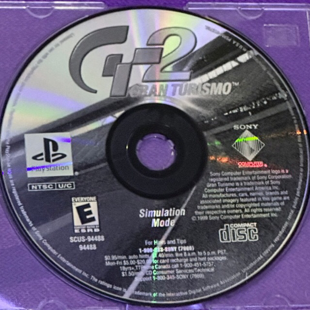 kaset ps1 ori us gran turismo 2 simulation mode