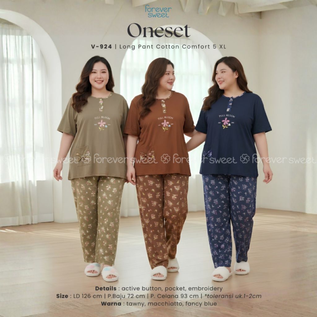 FOREVER SWEET Oneset  5XL Baju tidur jumbo  setelan baju tidur jumbo piyama 5XL termurah