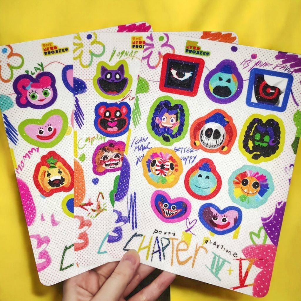 [POPPY PLAYTIME] Glitter Stickers A5 - READY  // Poppy Playtime Fanmerch