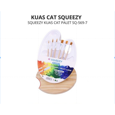 kuas cat/ kuas lukis lengkap / kuas set sueqzzy + palet