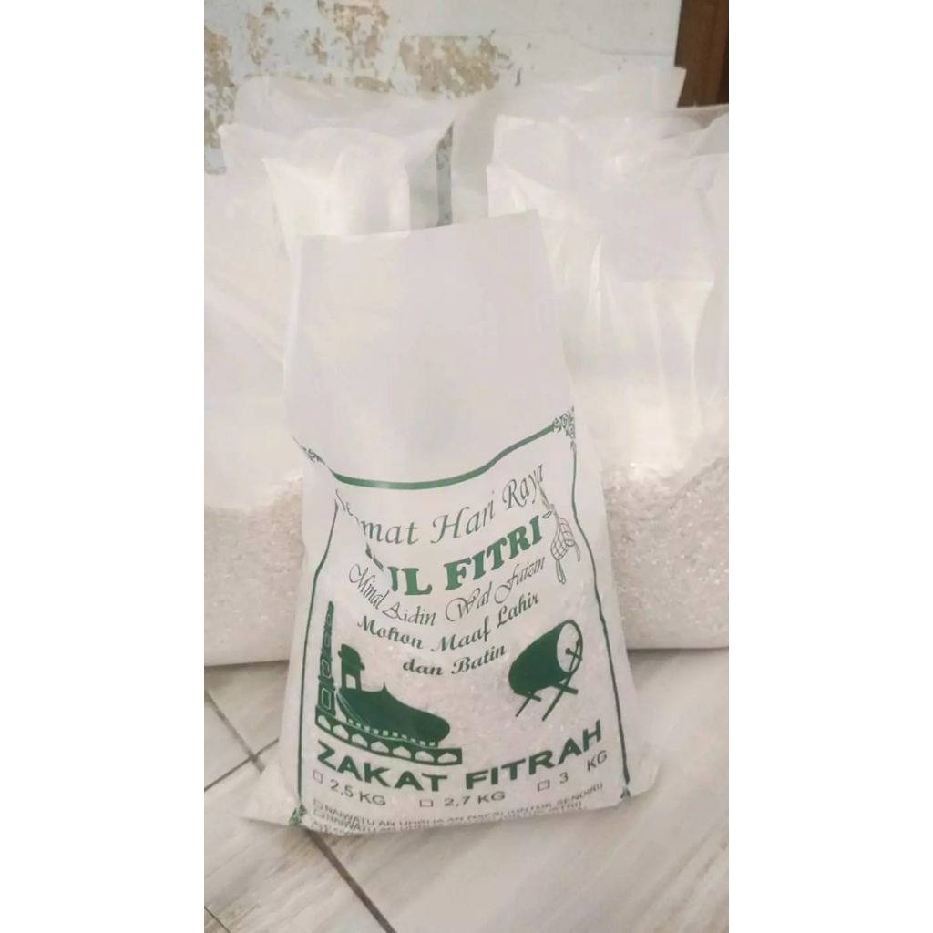 Plastik Beras zakat fitrah 3Kg