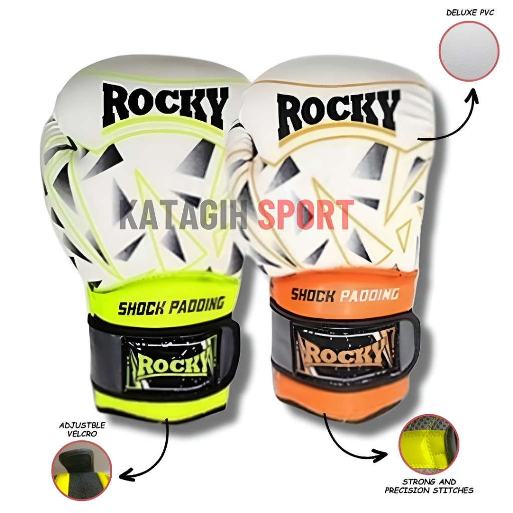 Sarung Tinju Boxing MuayThai Glove Rocky 1071 Original  / Glove Sarung Tinju Rocky