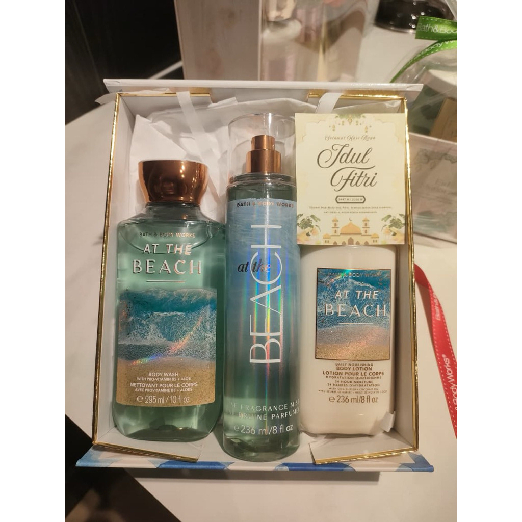 Paket Hadiah/Seserahan/Hampers Bath & Body Works Set 3 At The Beach