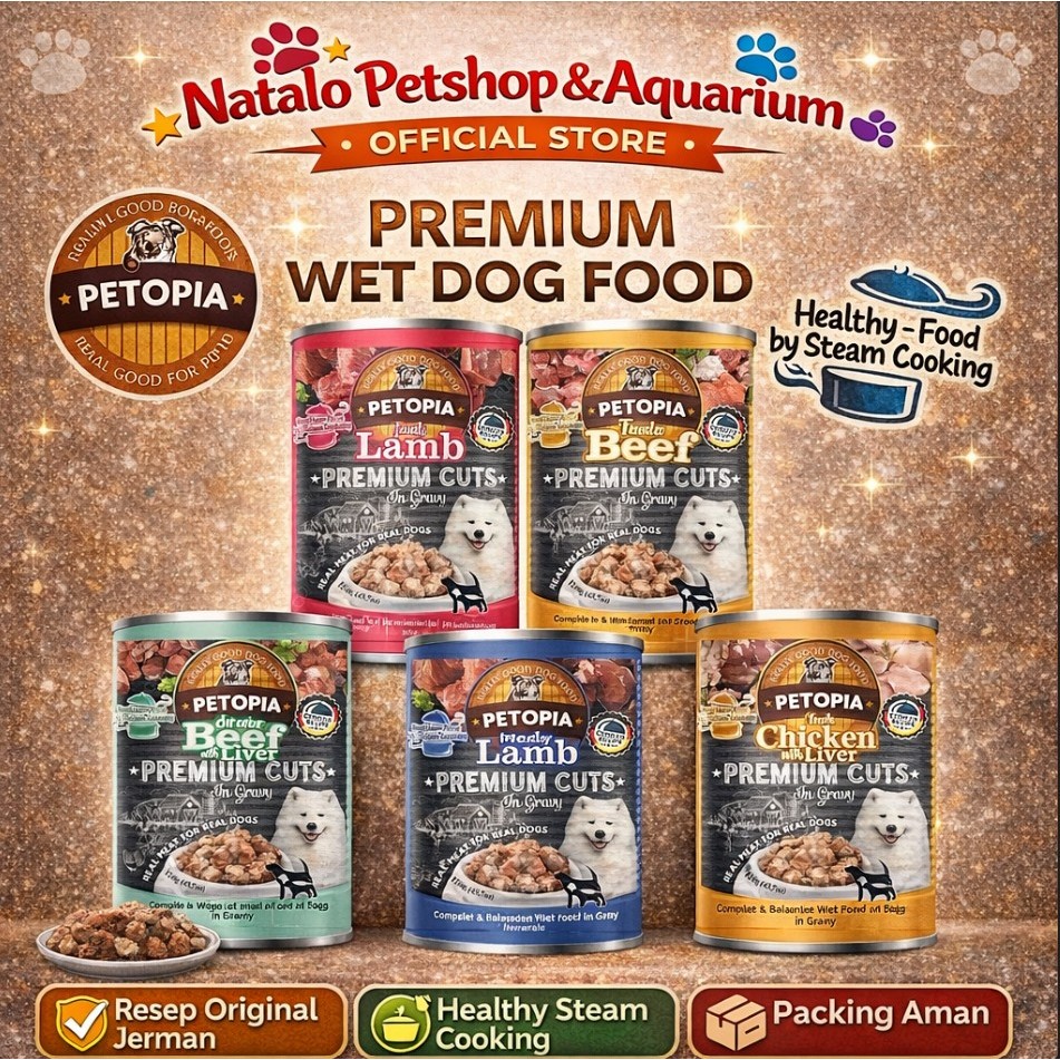 Petopia Premium Cuts 415GR Makanan Anjing Kaleng Gravy Cuts Dog Food
