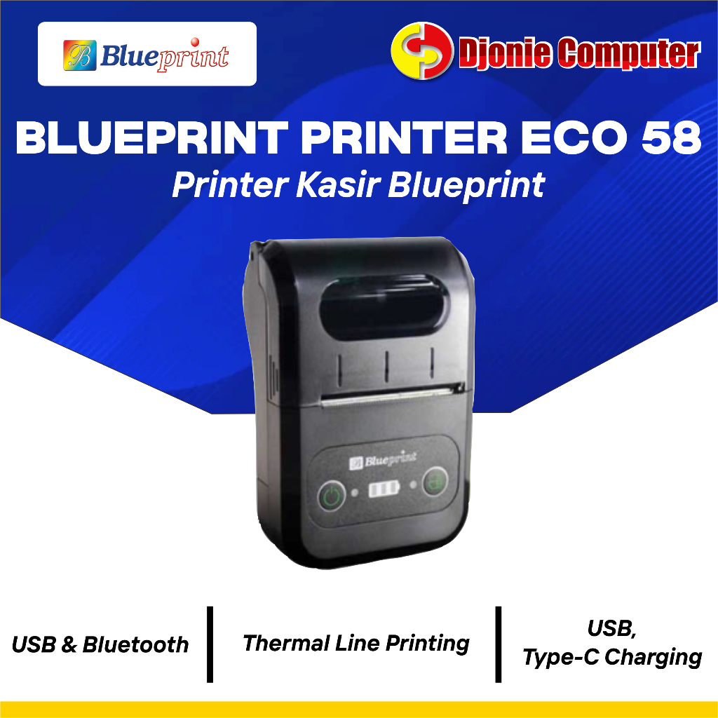 Portable Printer Thermal Mini Bluetooth Blueprint ECO58 / ECO 58