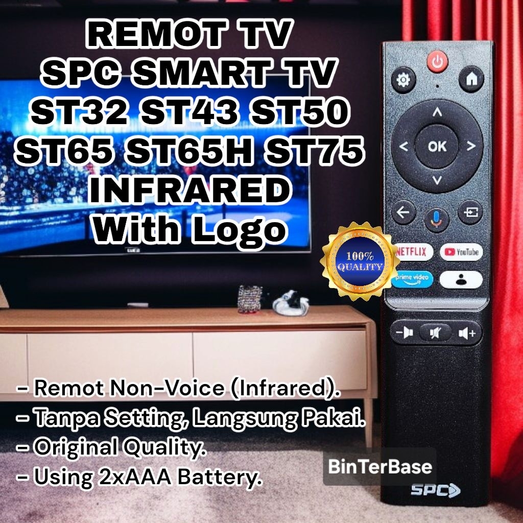 Remote Remot TV SPC Logo Non Voice Android Smart TV ST43 ST50 ST55 ST65H ST75 Changhong LCD LED Peng