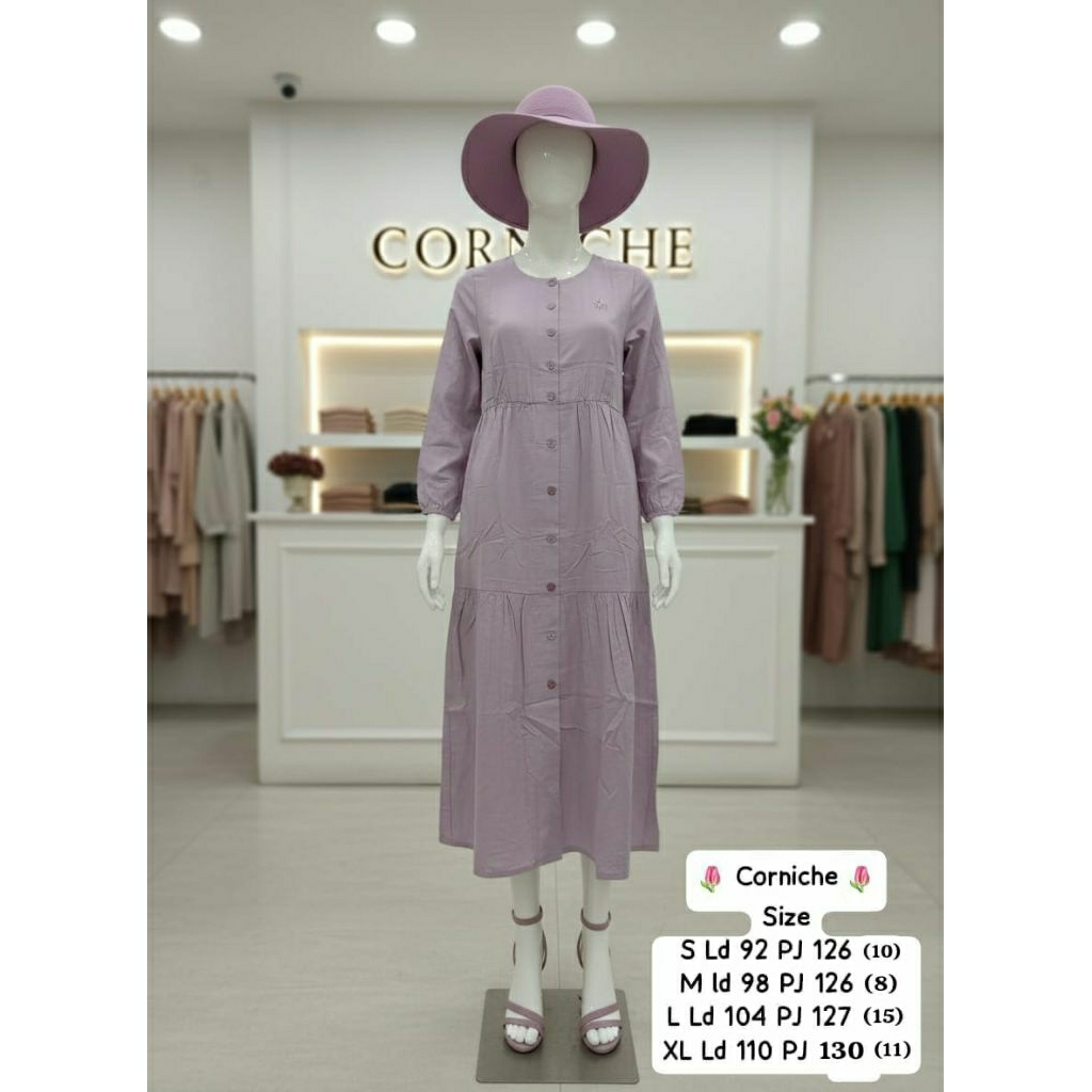 Gamis Corniche original matahari diskon