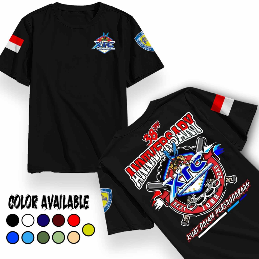 Kaos XTC Baju aniversary xtc 38th - kaos anak motor - Kaos Viral Xtc Indonesia - Kaos Xtc Bandung Or