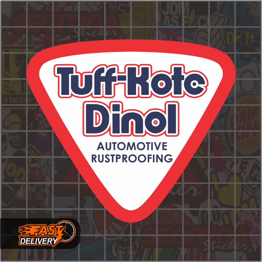 Sticker Tuff Kot Dinol Ukuran 8 x 7 Cm