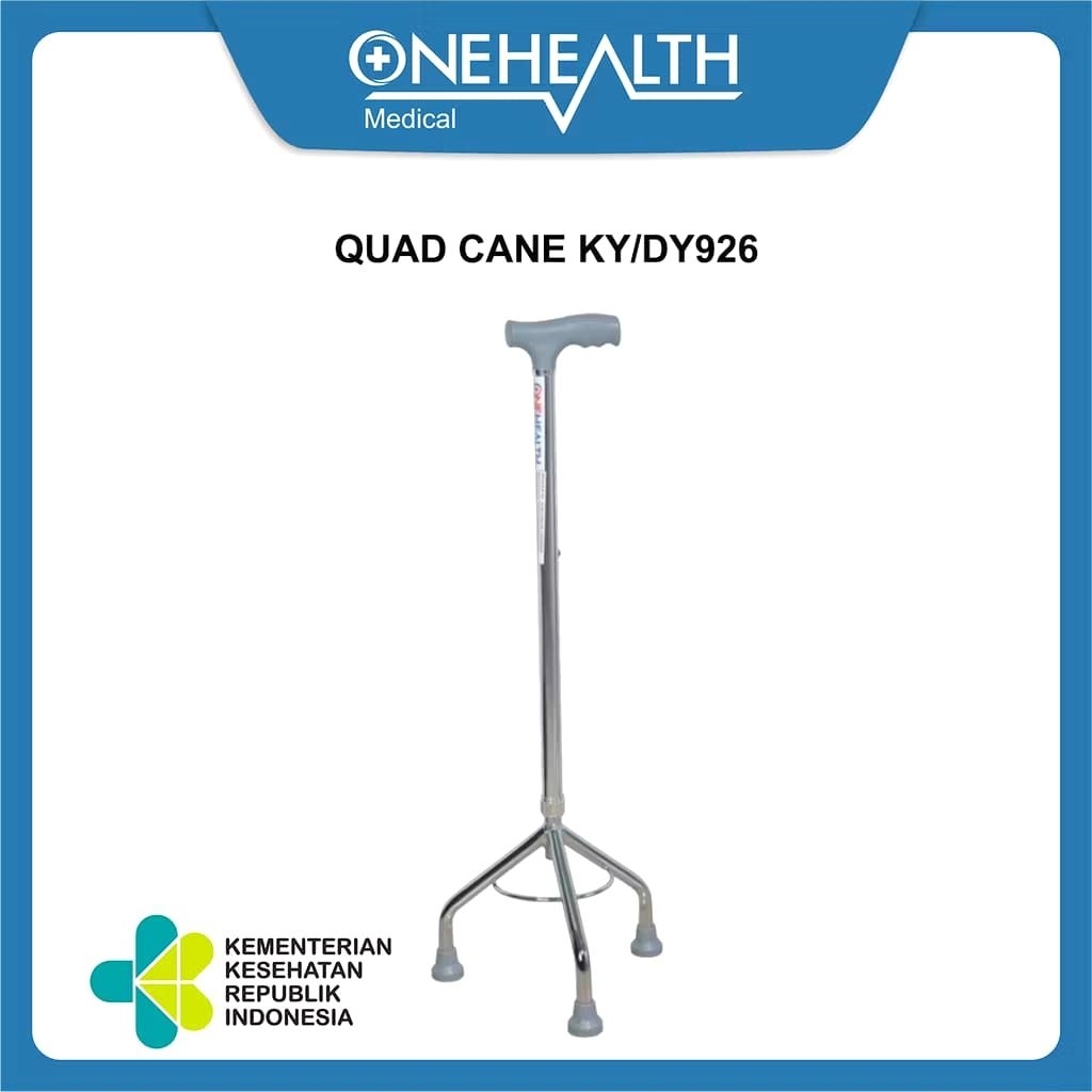 Tongkat Alat Bantu Jalan Orang Tua Lansia Kaki Tiga 3 Tipe KY926 Onehealth