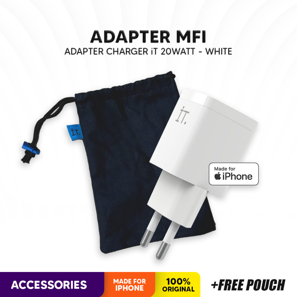 Adapter Charger Apple iPhone IT MFI PD 20 Watt Fast Charging