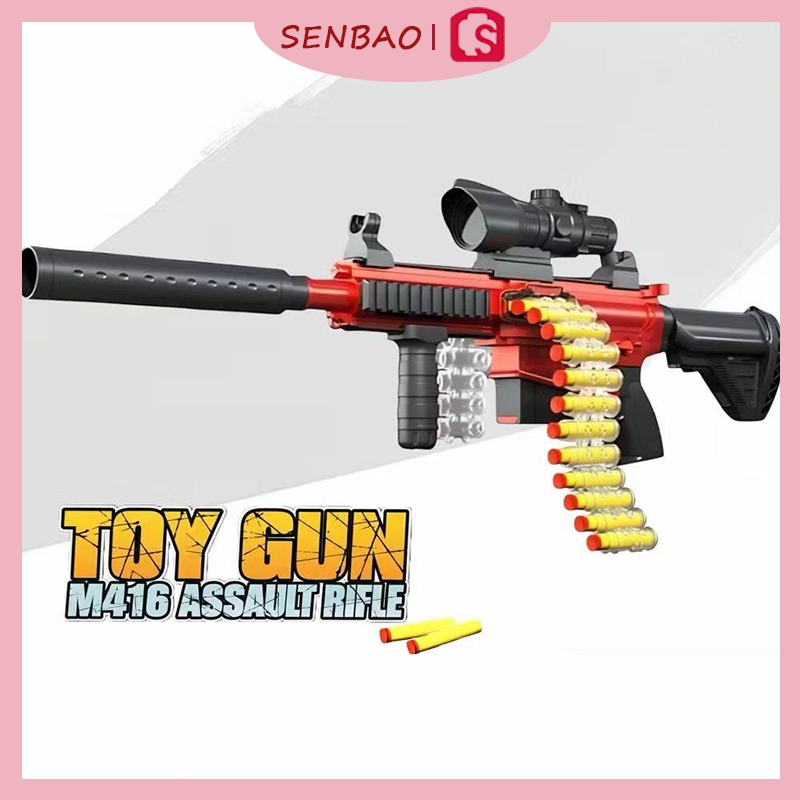 SENBAO Mainan Anak TOY GUN M416 ASSAULT RIFLE Tembakan Eva Soft Bullet Series