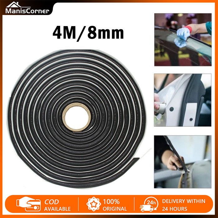 Lem Mika Headlamp 4M Waterproof Sealing Strip Karet Pelindung Pintu Mobil - Desain U Shaped Tahan La