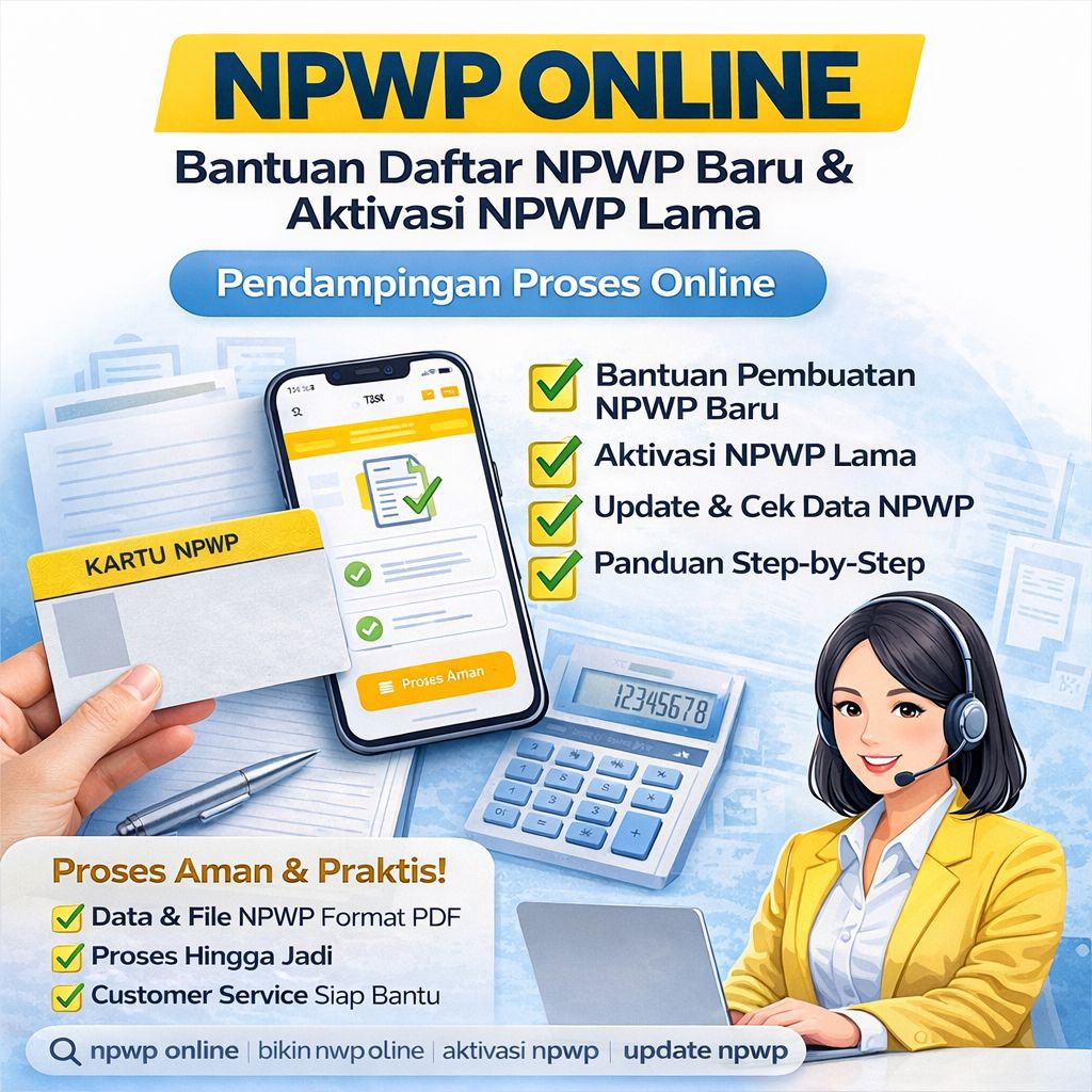 Pembuatan NPWP Online & Update NPWP Lama ke NPWP Baru 16 Digit | Pendampingan Proses Administrasi
