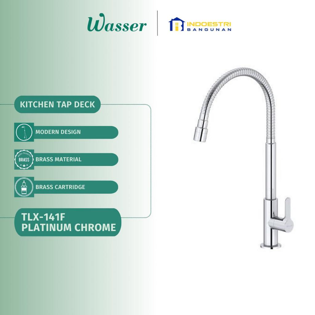 Kran Sink Cuci Piring Meja Wasser TLX 141F Platinum Chrome / Wasser Keran Cuci Piring / Kran Sink Fl