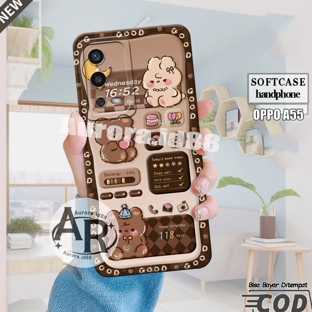 Softcase OPPO A55 - OPPO A16 - OPPO A54S - Casing Hp Oppo Pelindung hp - Silikon Mika - Aksesoris Hp