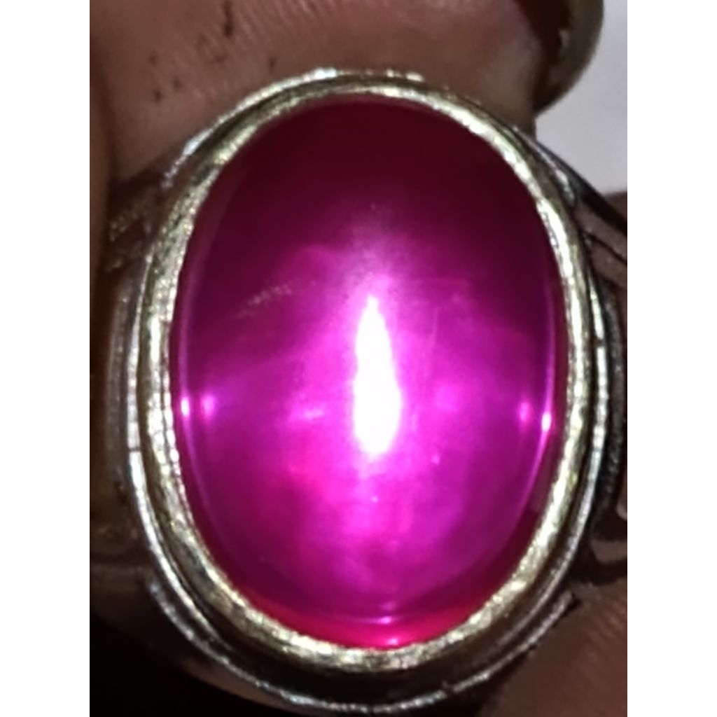 batu Mirah siam delima Ros kapas kekerasan batu mirip berlian tampilan mewah ikat alpaka krum no 9 m