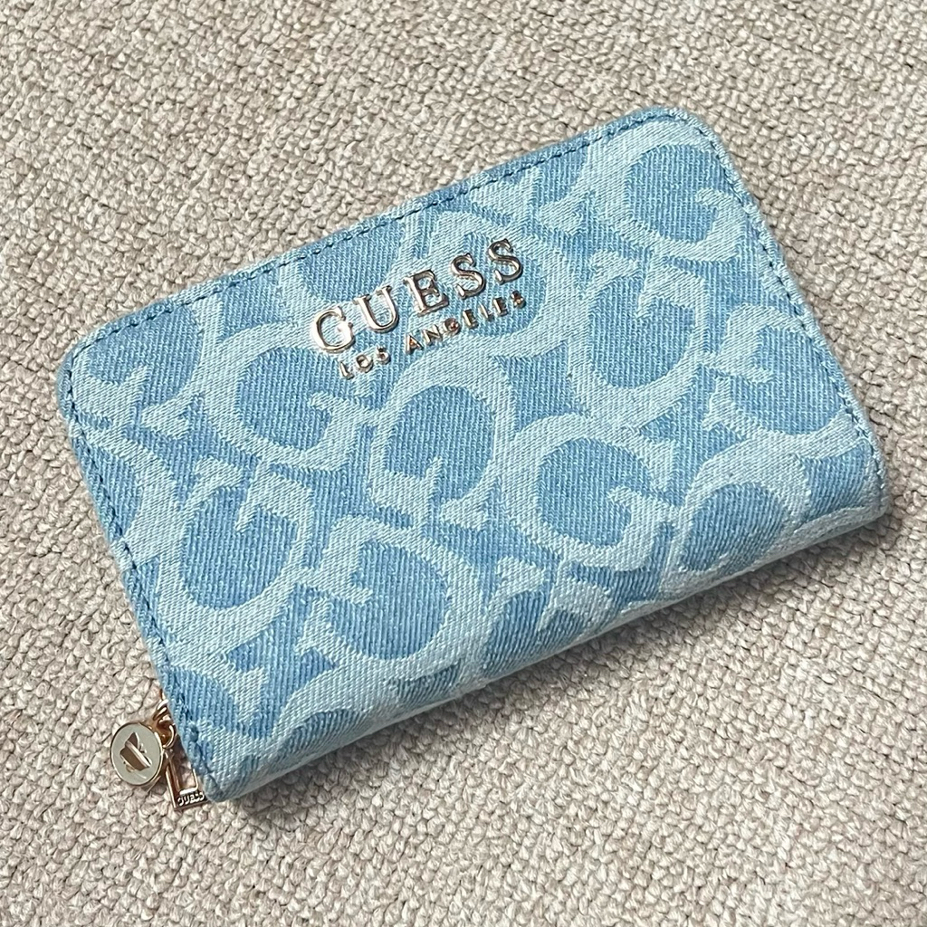 Guess Medium Bifold Wallet - Denim Logo Dompet Original