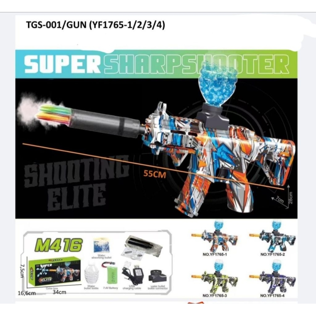 Mainan Tembak Tembakan Anak Isi peluru Jelly Gun Action