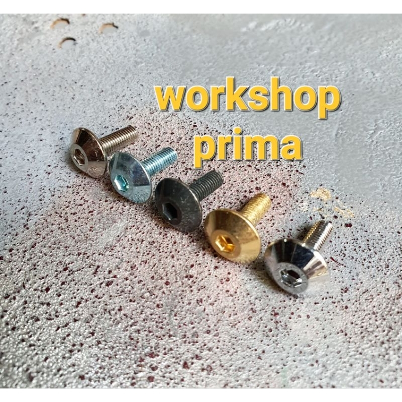 Baut Bodi 8 Cover Body Model Payung Kunci L4 1,6 CM M5X16MM Xride X Ride Vixion Nmax Aerox Ninja Pcx